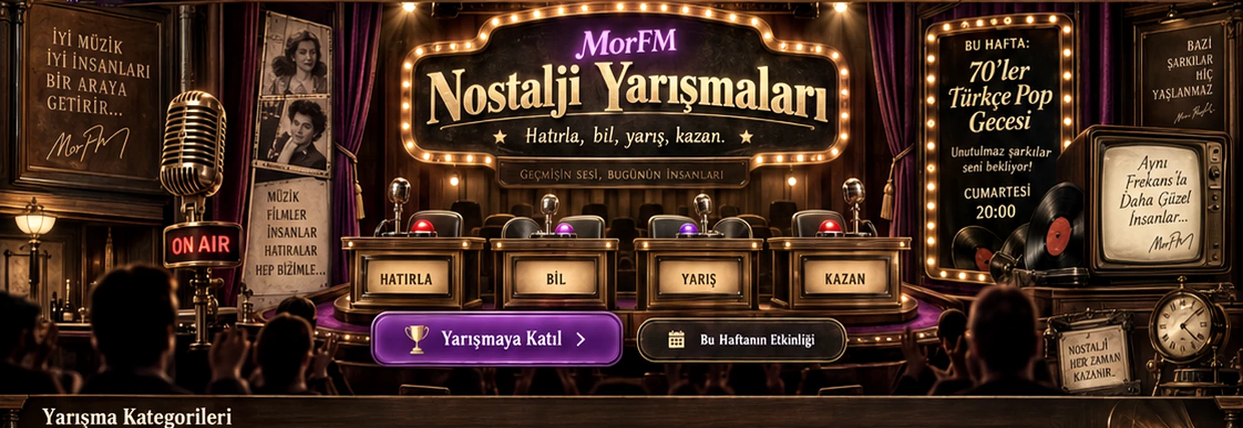 MorFM Nostalji Yarışmaları sahnesi